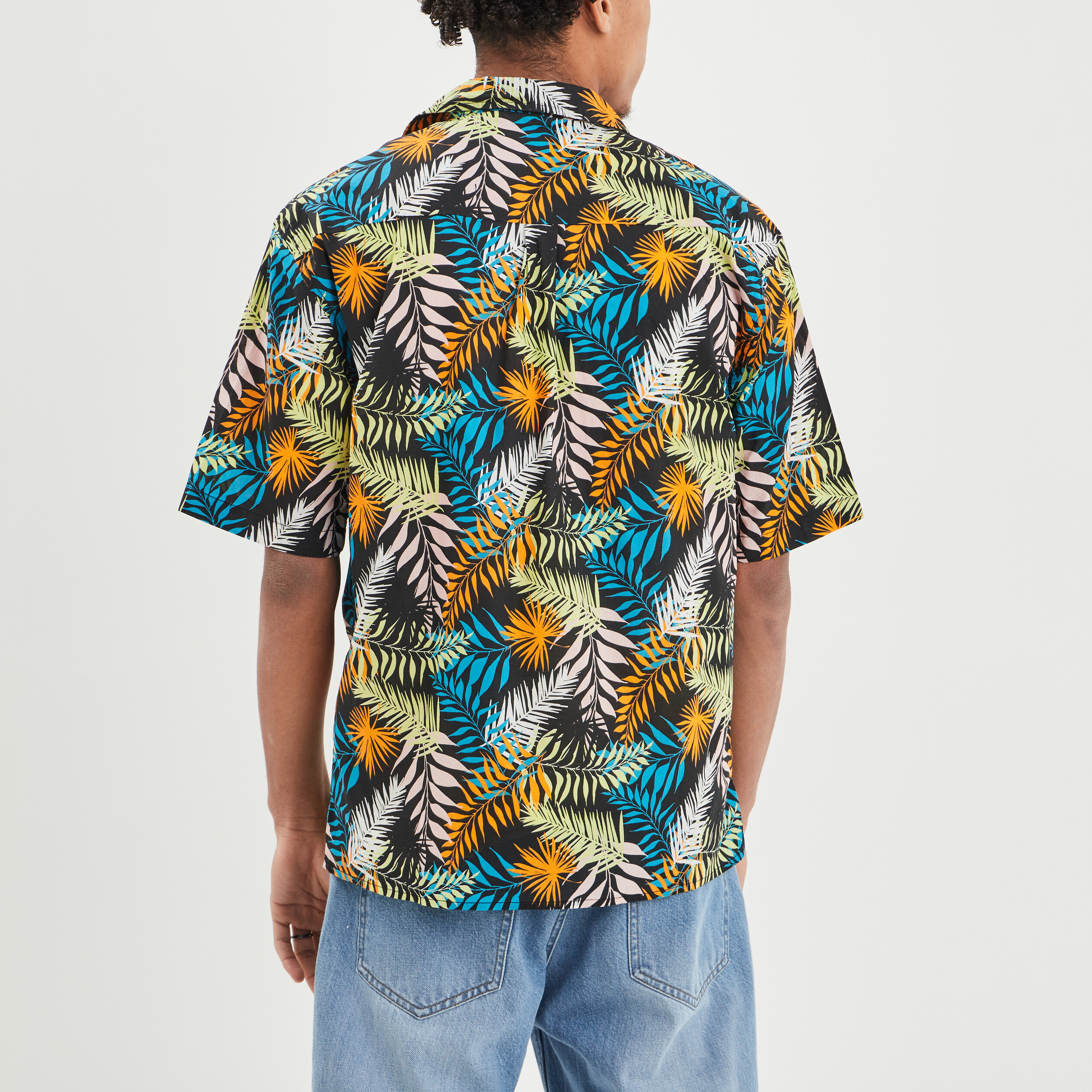 Chemise fluide manches courtes Liberto noir homme | La Halle
