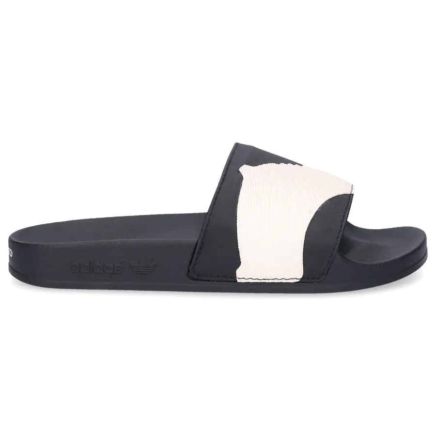 Y-3 - Badeschuhe ADILETTE AOP Kalbsleder - schwarz