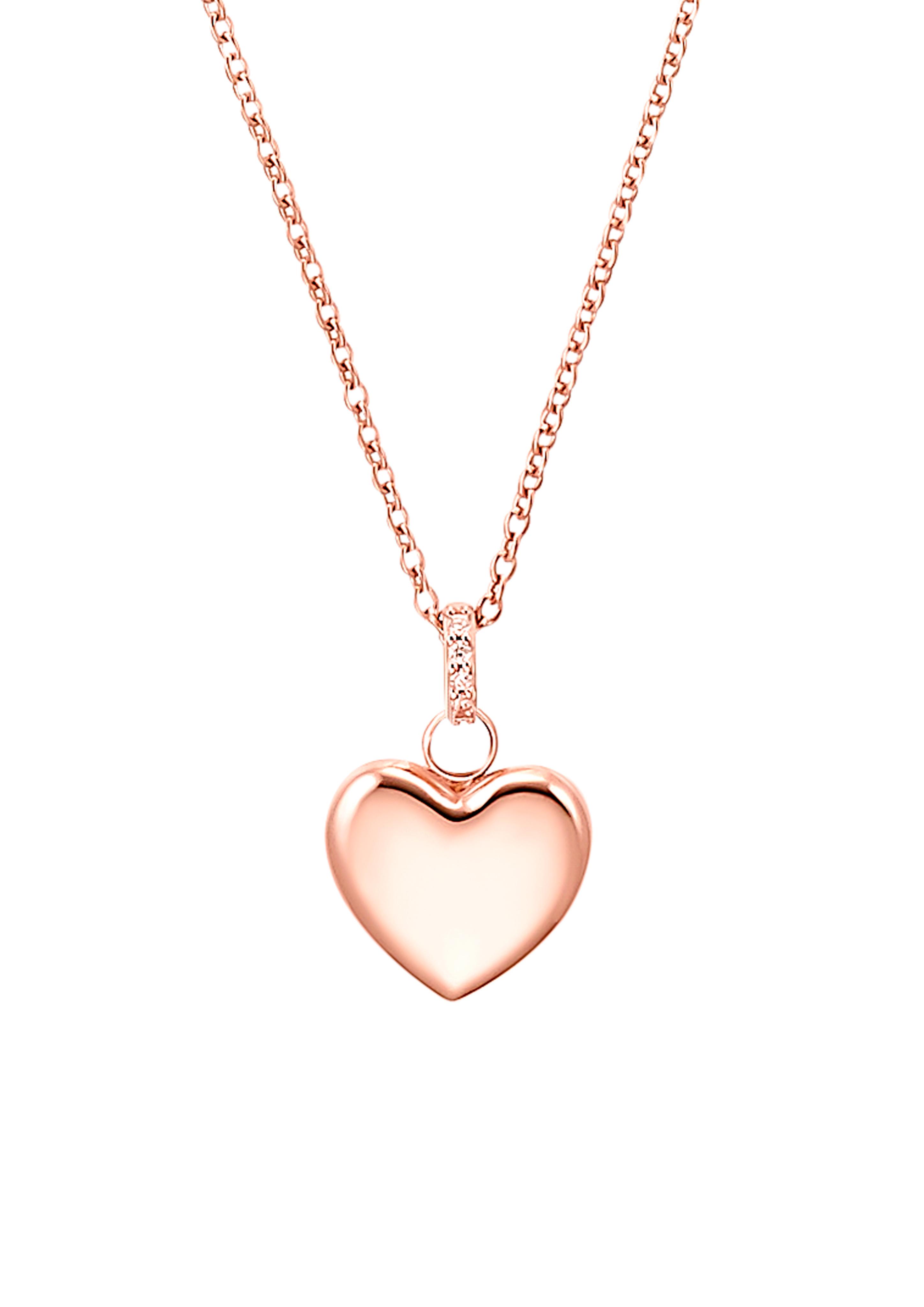 Rosévergoldete Herzkette  6005019-44E0