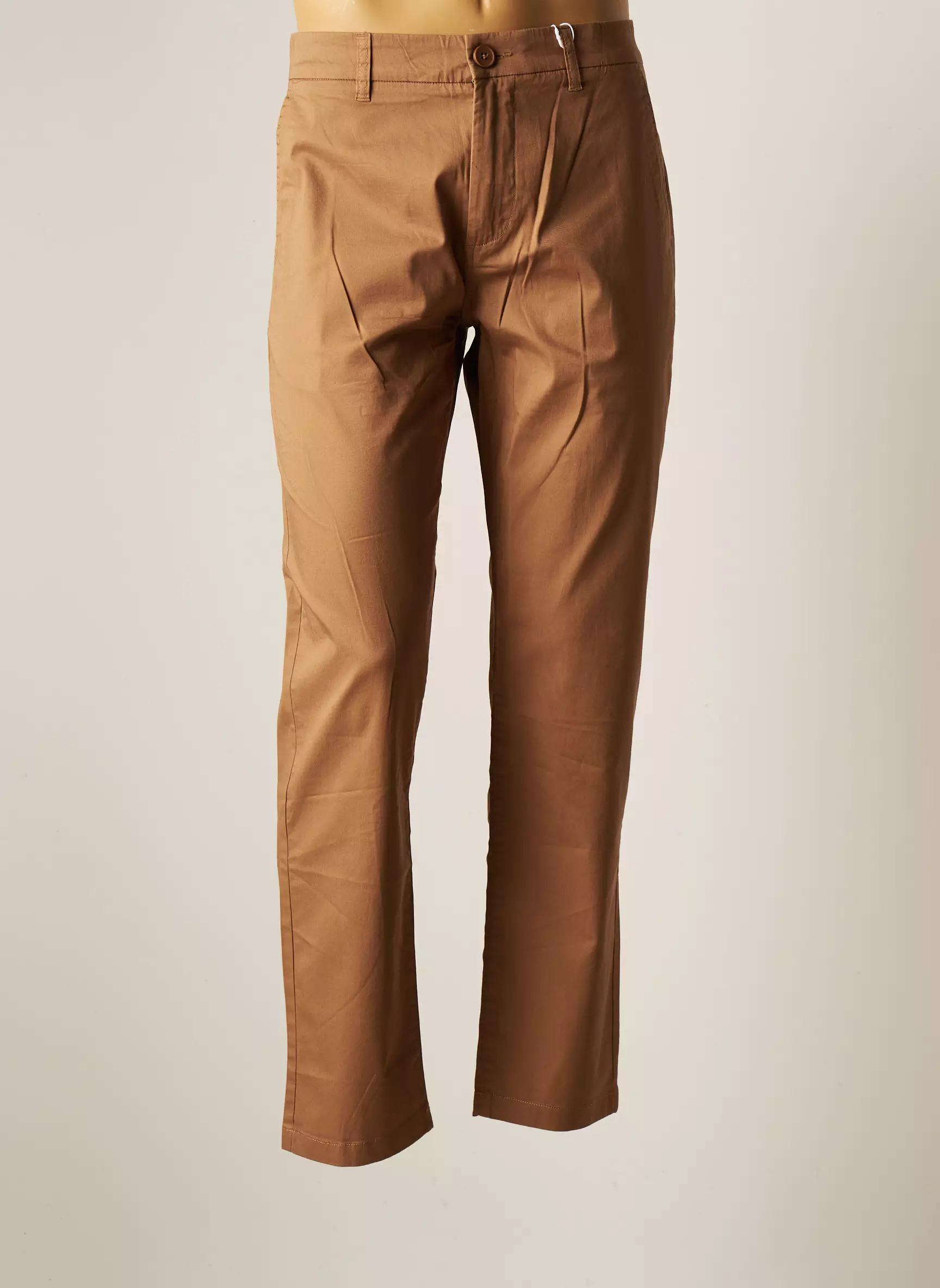 Knowledge Cotton Apparel Pantalons Chino Homme couleur marron