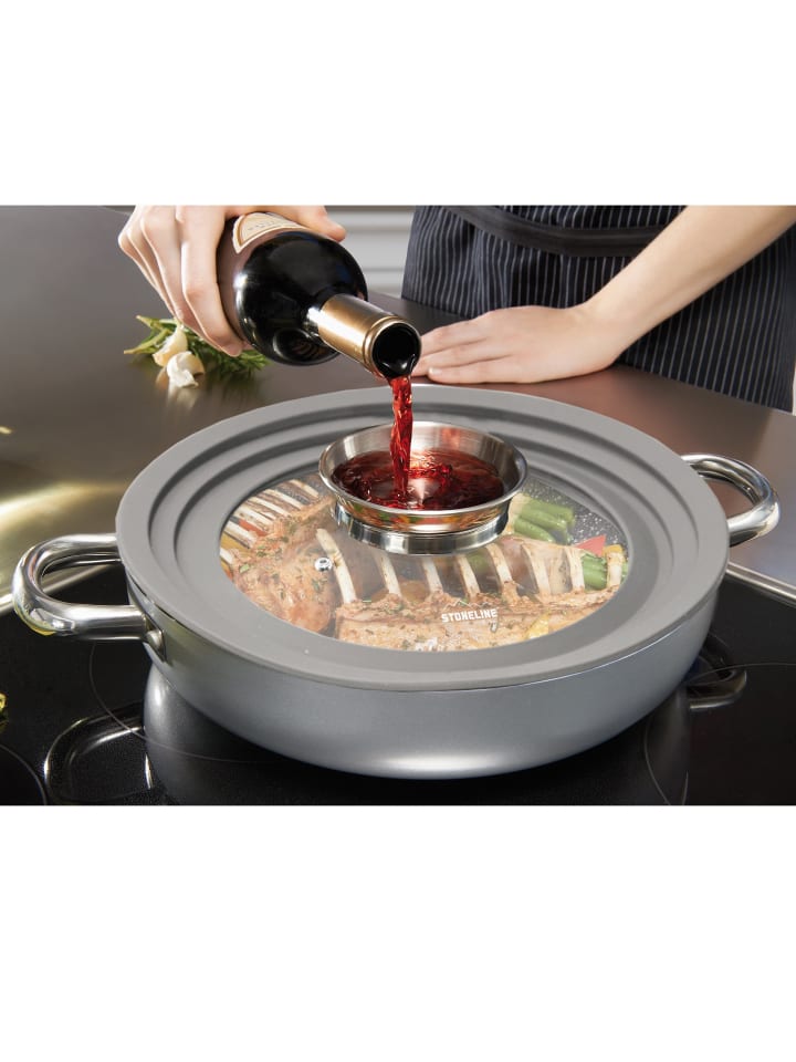 Stoneline Universal Glasdeckel Set mit Aroma-Funktion in Grau günstig kaufen onesize