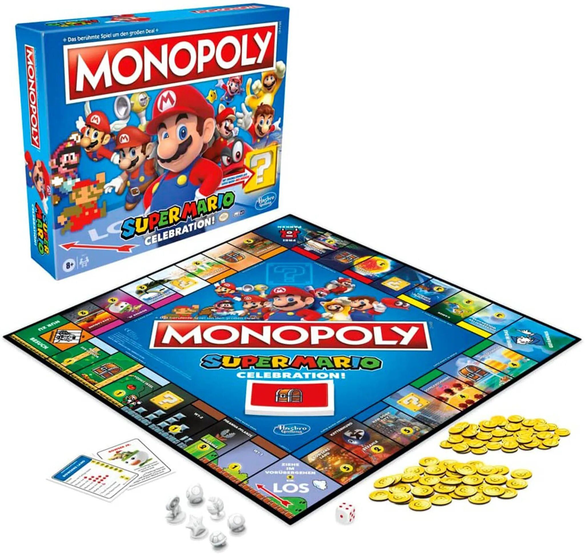 Hasbro Spiel, Brettspiel Monopoly Super Mario Celebration, mit original Sounds