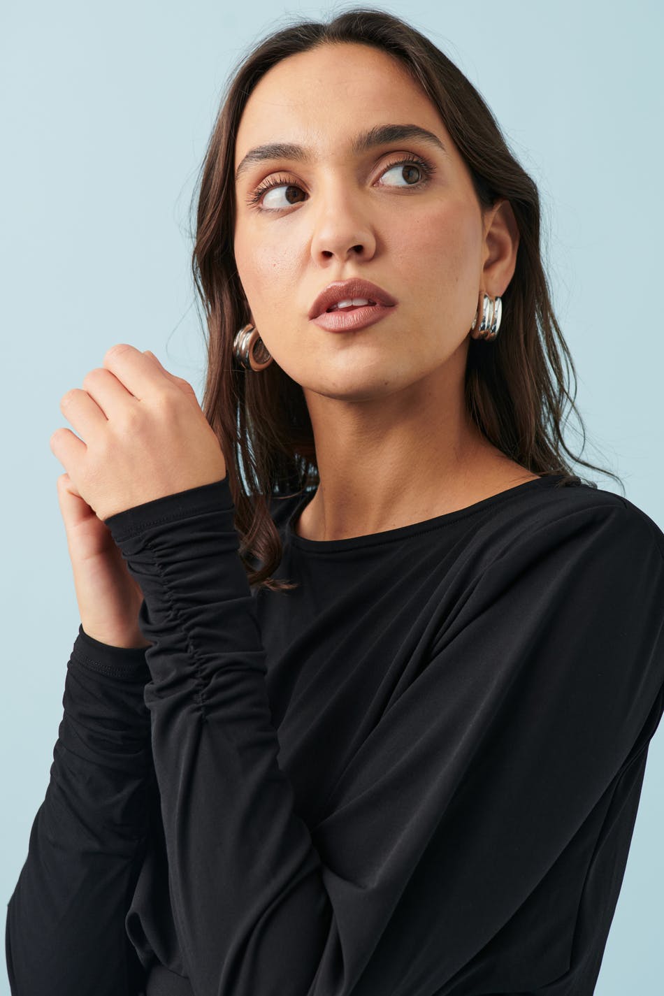 Draped back top