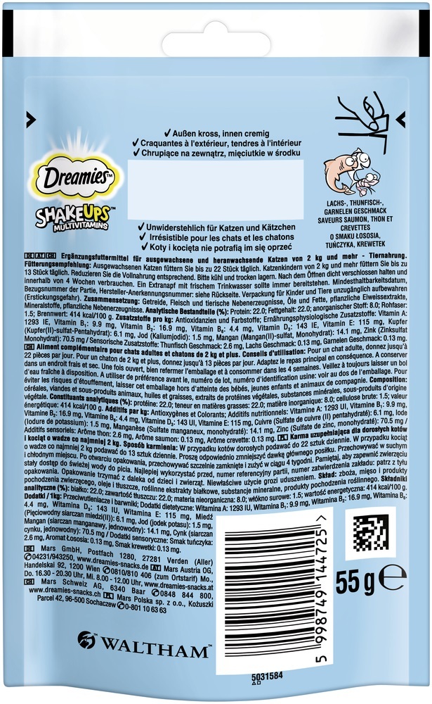 Dreamies Snacks Dreamies ShakeUps 6x55g Seafood Festival
