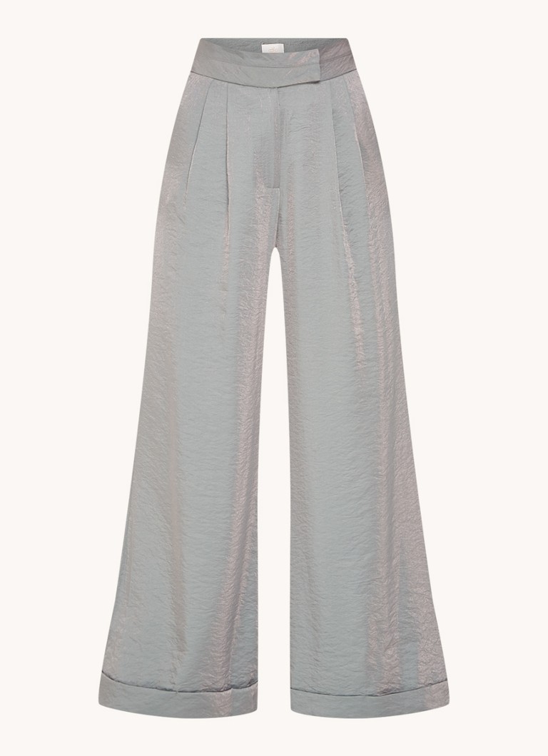 Pantaloni palazzo cu talie înaltă și croială largă, cu buzunare laterale, de la Aaiko Frederique.
