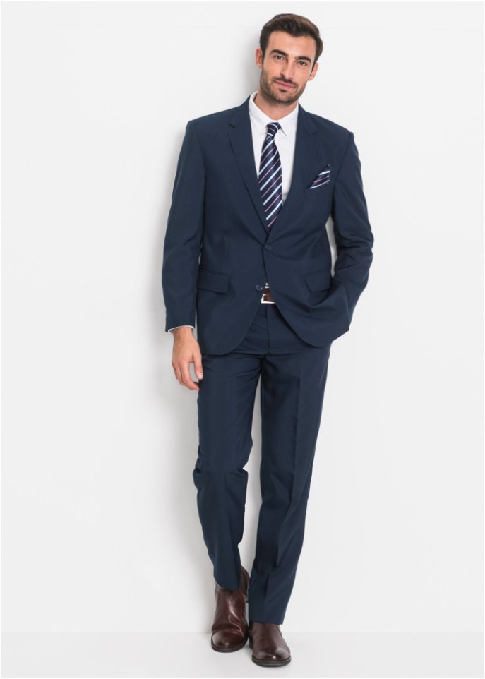 Anzug aus recyceltem Polyester (2-tlg. Set): Sakko und Hose