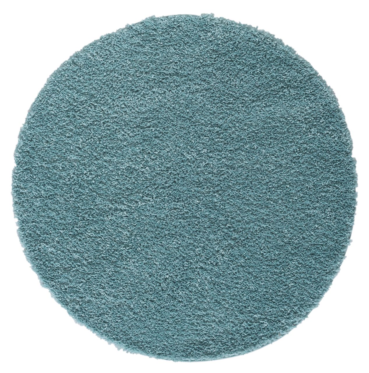 MyFlair Teppich Elodie, 150cm x 150cm, Farbe Hellblau, rund, Florhöhe 37mm