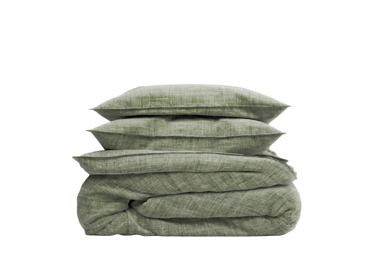 Zo!Home Bettwäsche Lino Army Green 155 x 220 cm