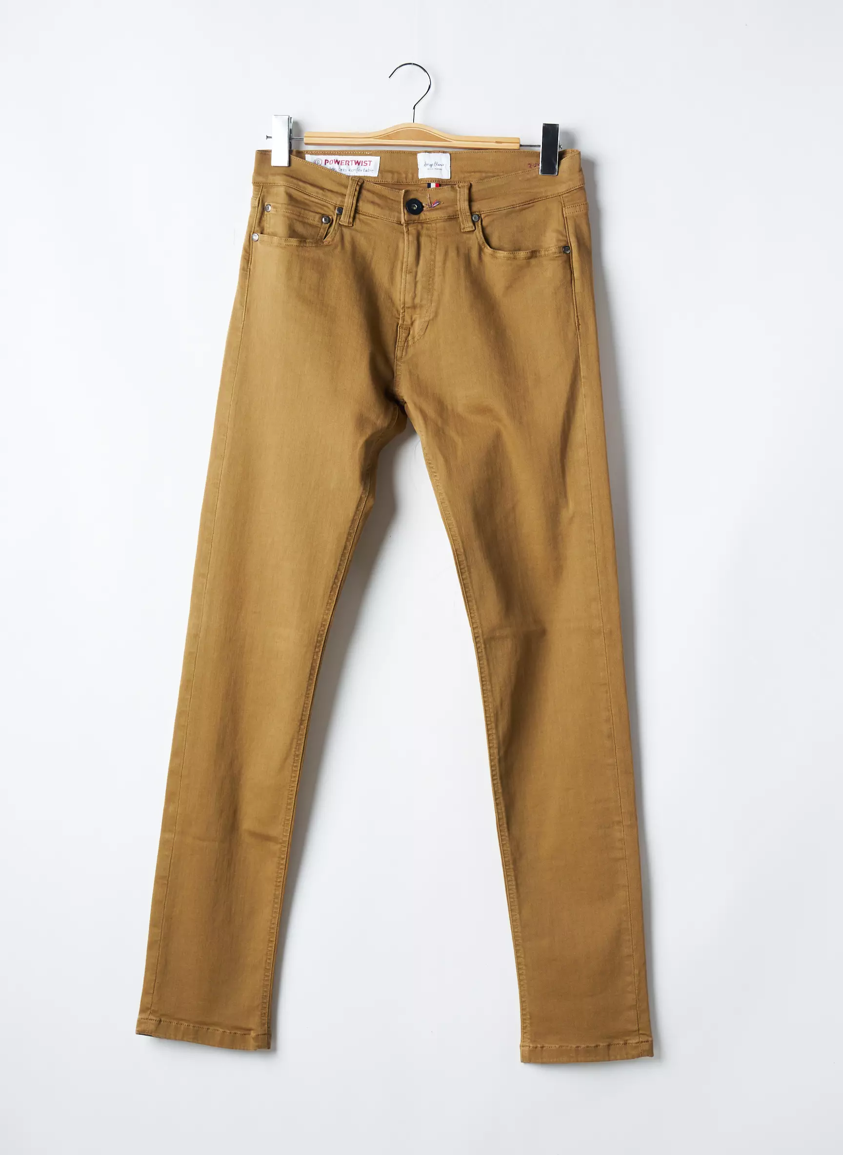 Serge Blanco Pantalons Slim Femme couleur beige