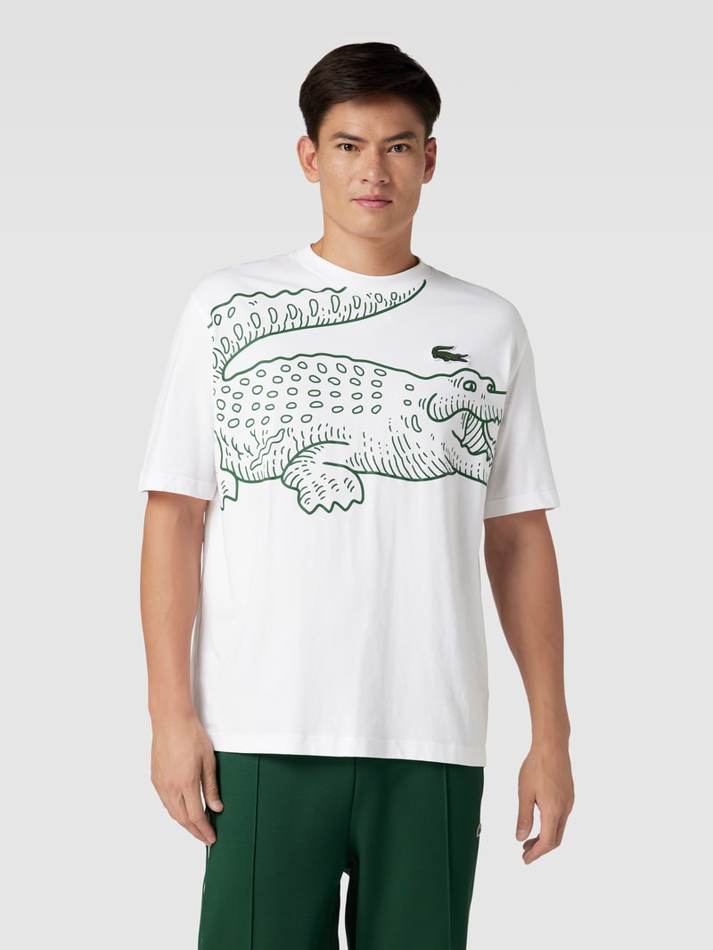 T-Shirt mit Motiv-Print in weiß