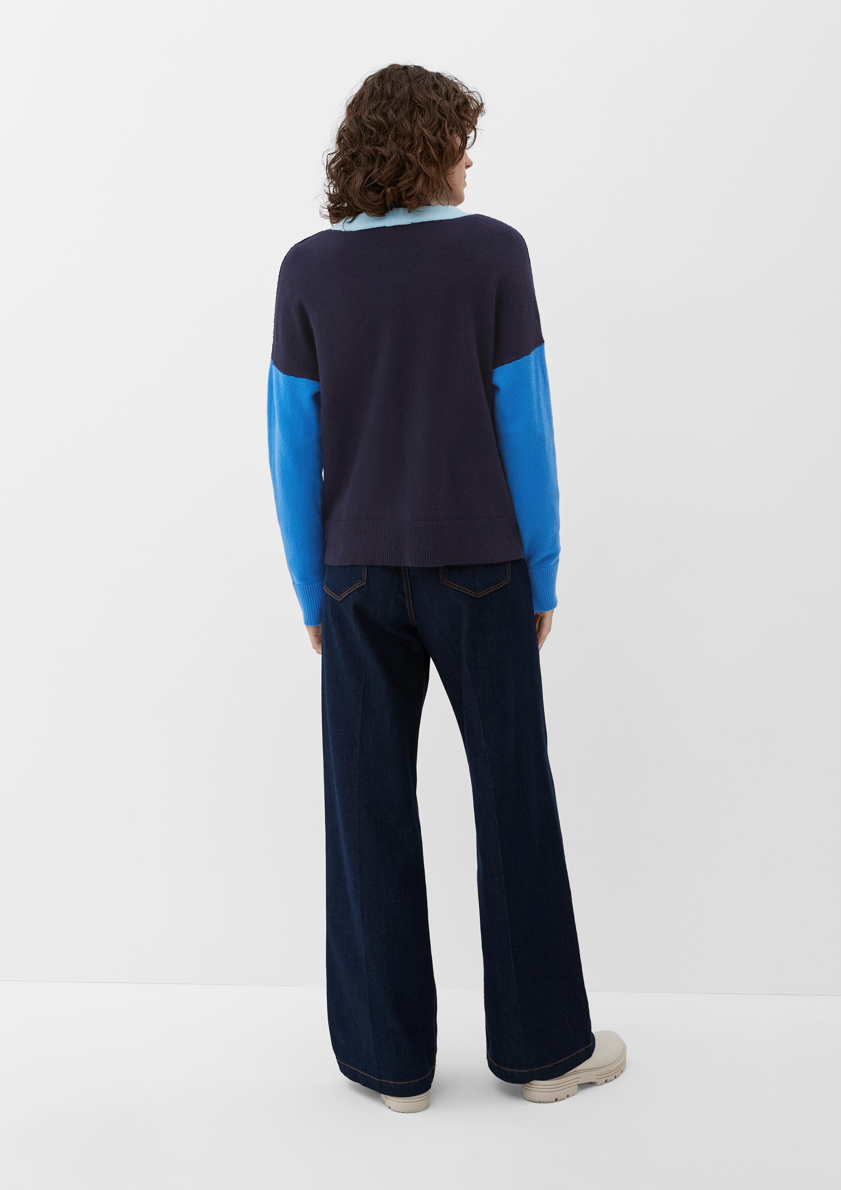 Strickjacke in Colour Blocking-Optik  2127211-59X8