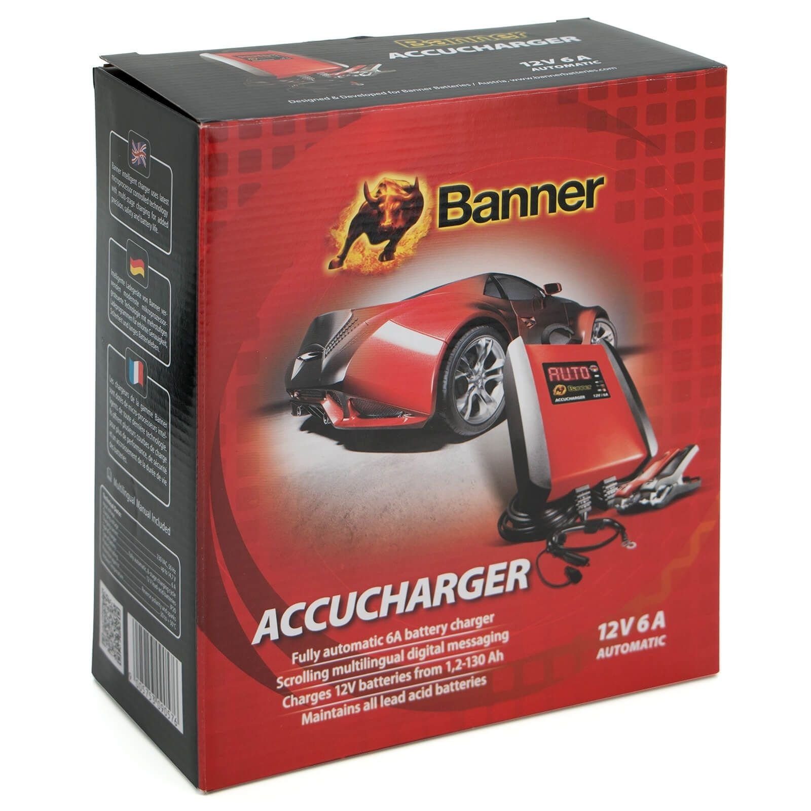 Banner Batterien Automatisches Batterieladegerät 12 Volt 6 A Typ 1240000060 Autobatterie-Ladegerät