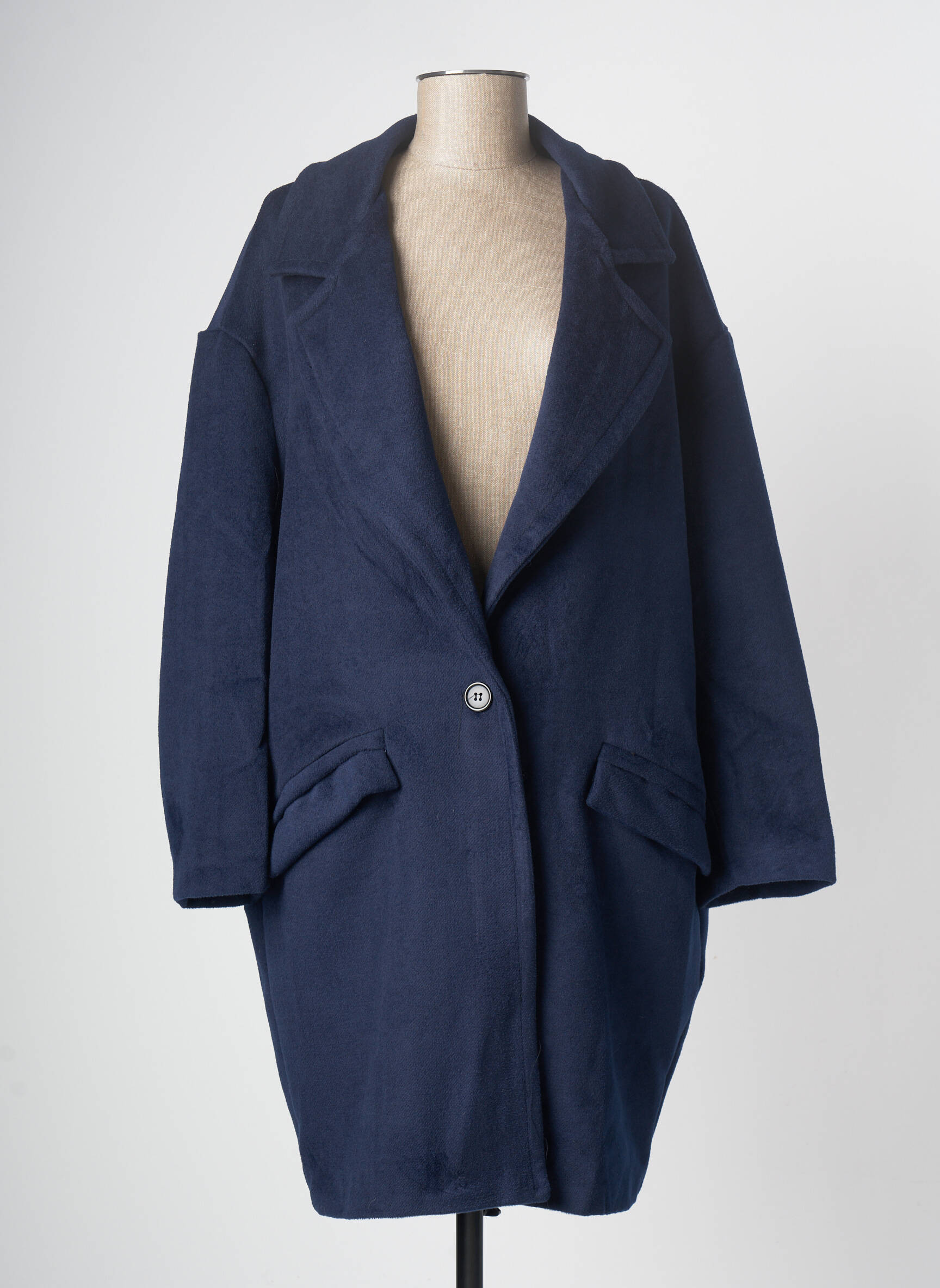 Garconne Manteaux Longs Femme couleur bleu