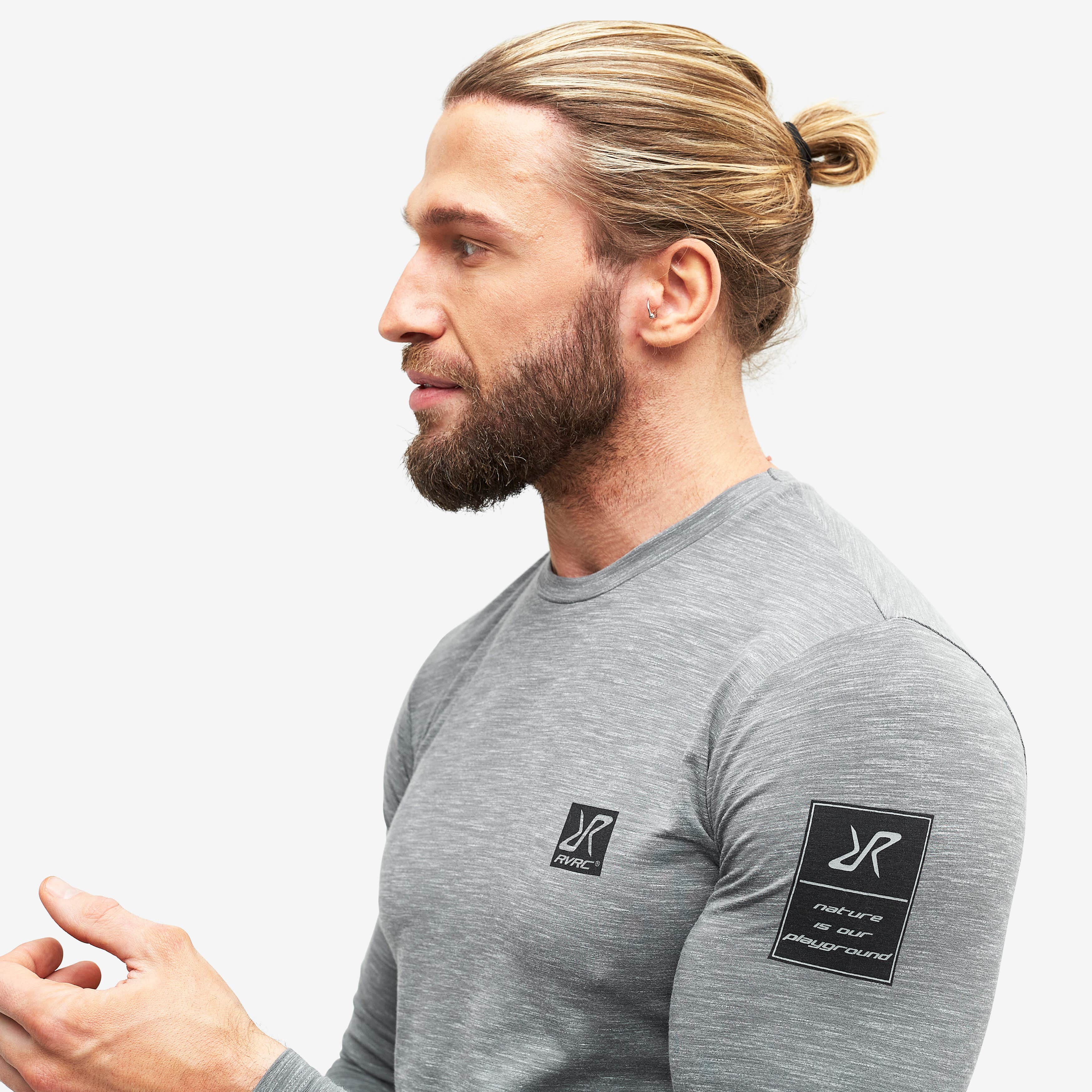 Adapt Long Sleeve Tee Homme Grey melange