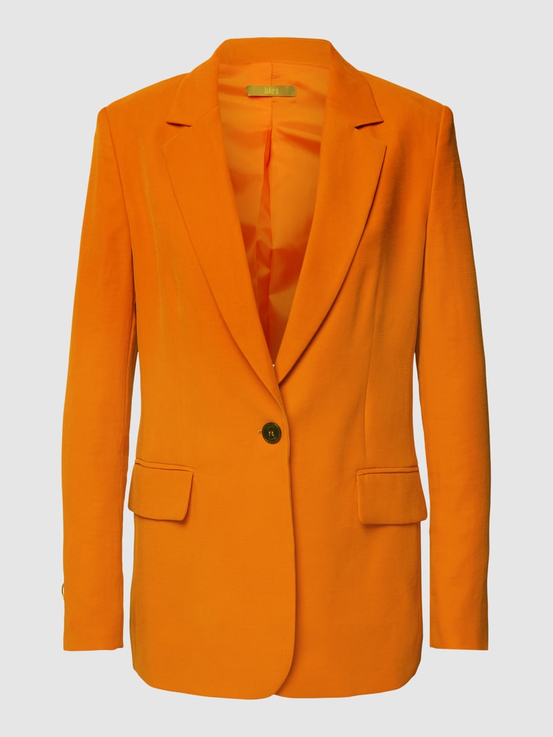 Blazer mit Knopfverschluss in orange