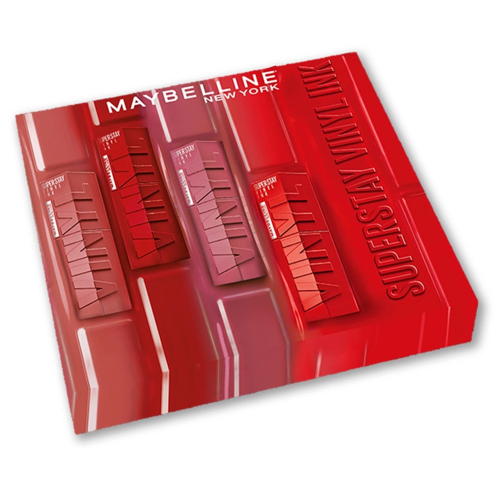 Maybelline New York Maybelline Superstay Vinyl Ink Coffret 4 Encre à Lèvres Coffret rouge à lèvres
