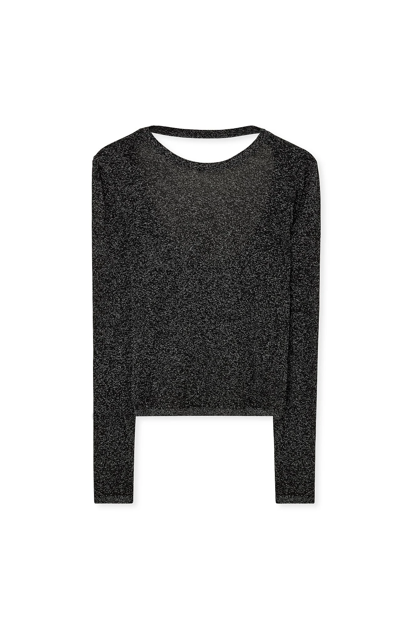 Fein gestricktes Glitzer-Top mit tiefem Rücken