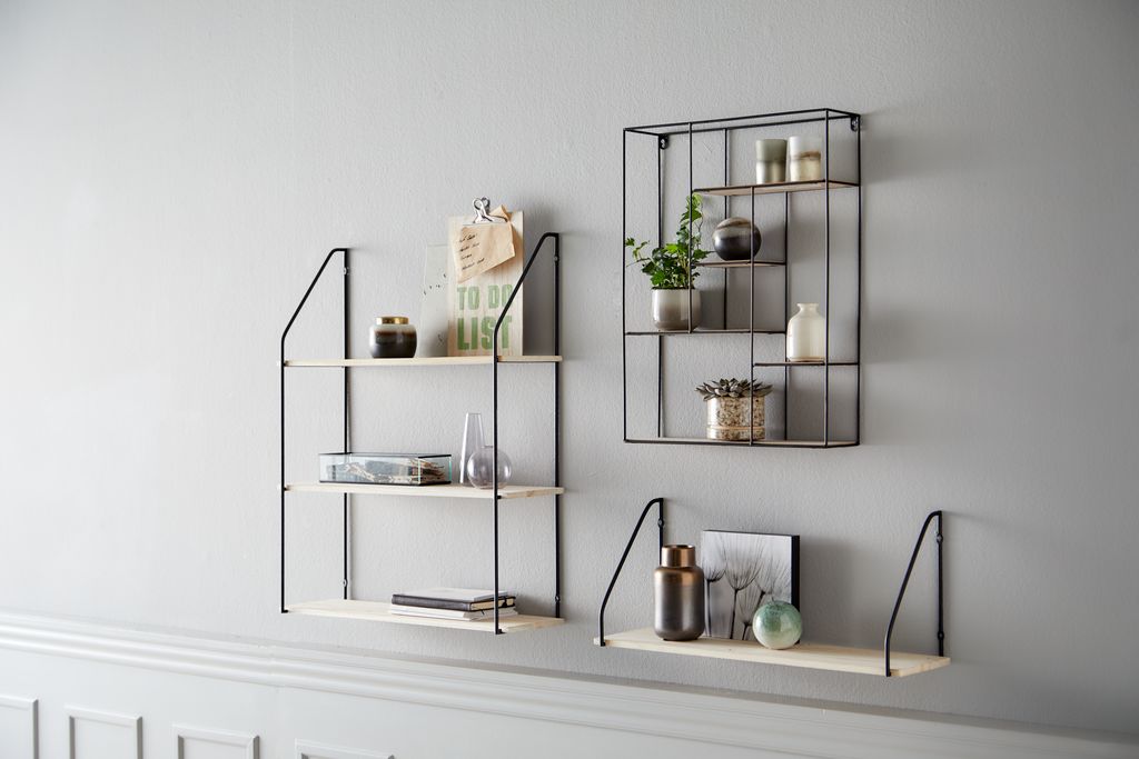 HEJLSMINDE Wall shelf HEJLSMINDE 1 shelf black/natural