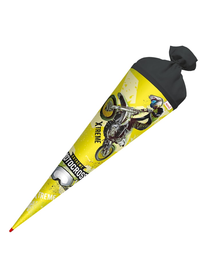 ROTH Schultüte groß Extreme Motocross 70 cm, Glanzfolie in Gelb günstig kaufen onesize