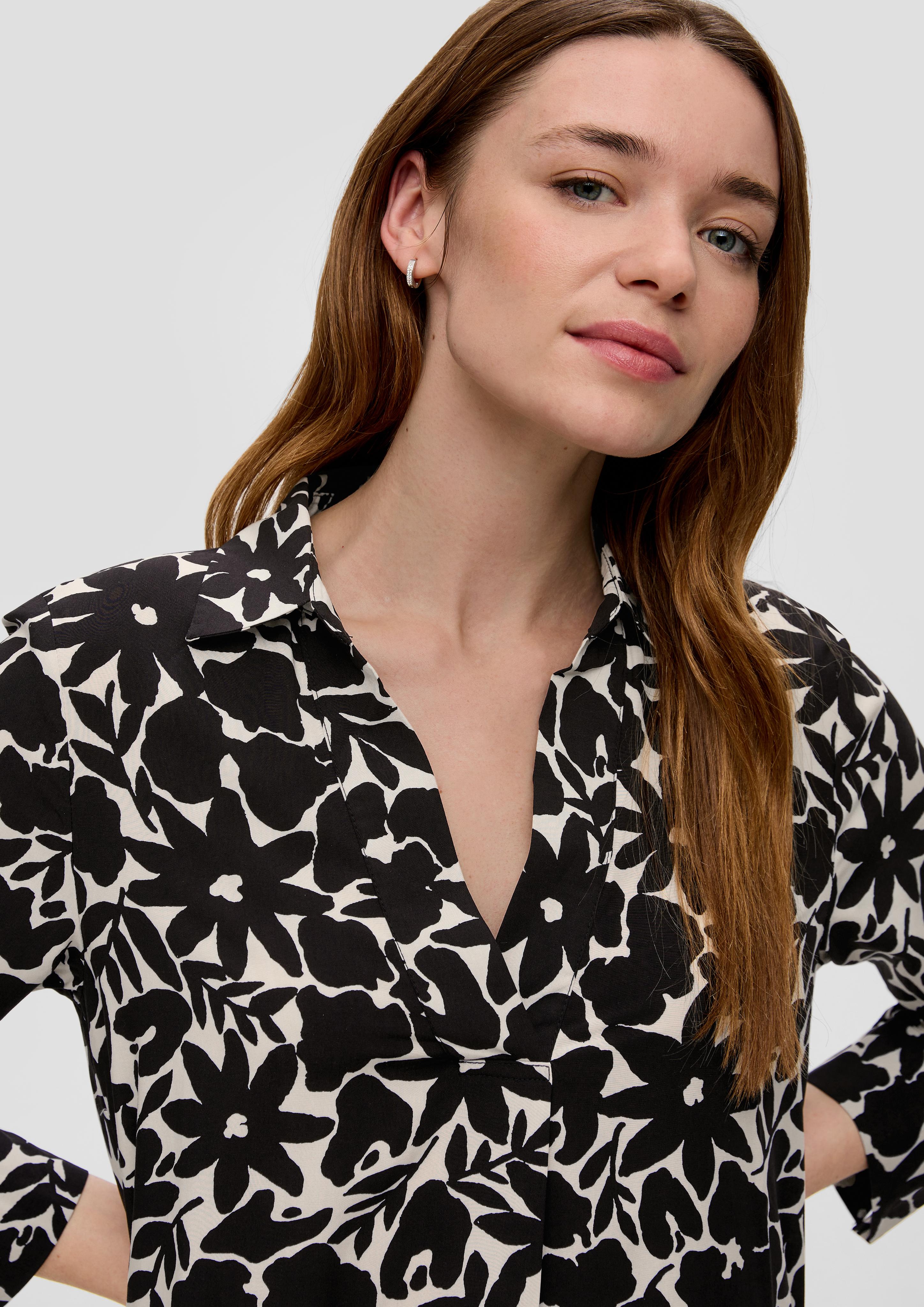 Hemdblusenkleid mit All-over-Print  2142222-99A5