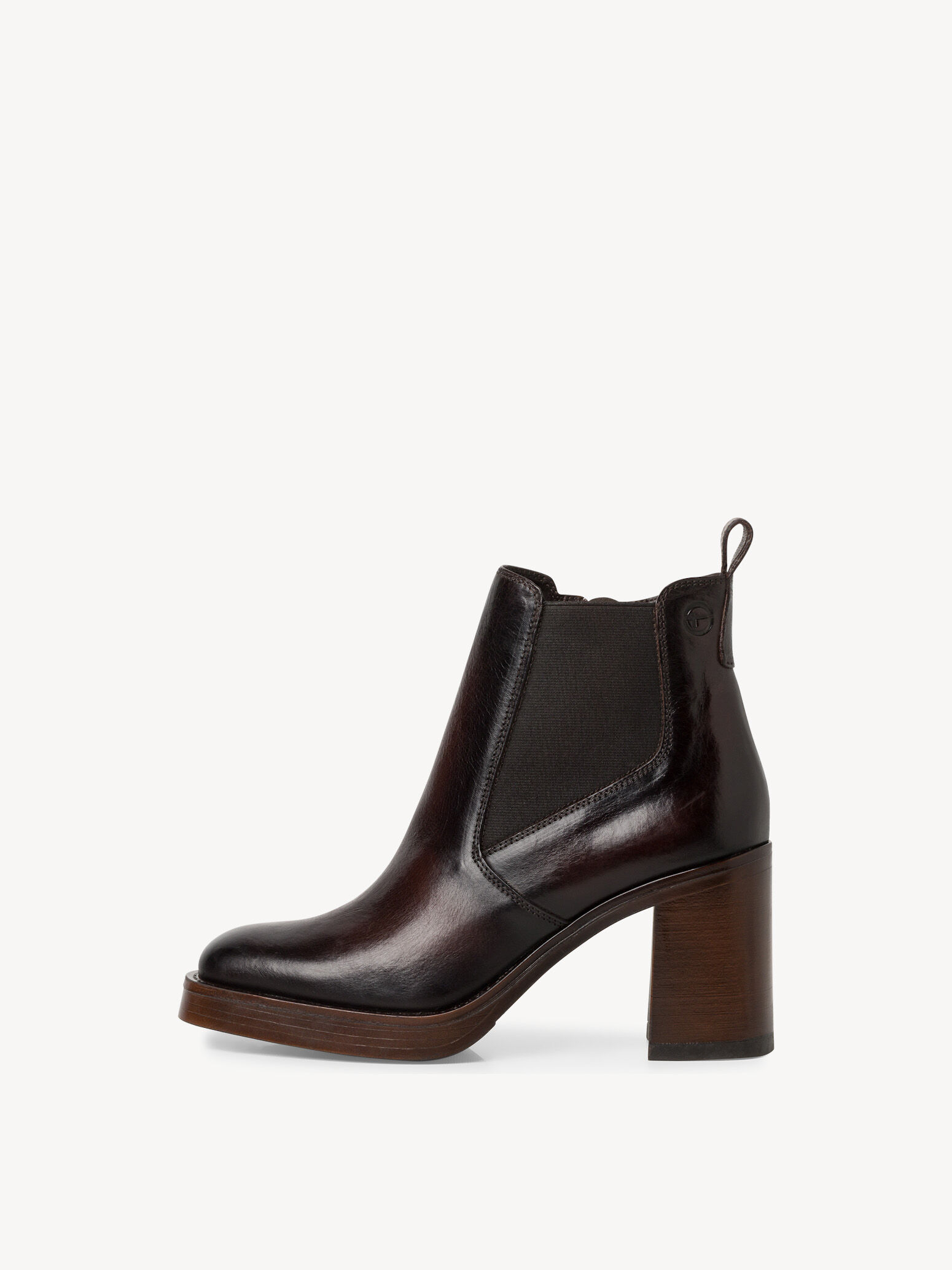 Bottine Chelsea en cuir - marron