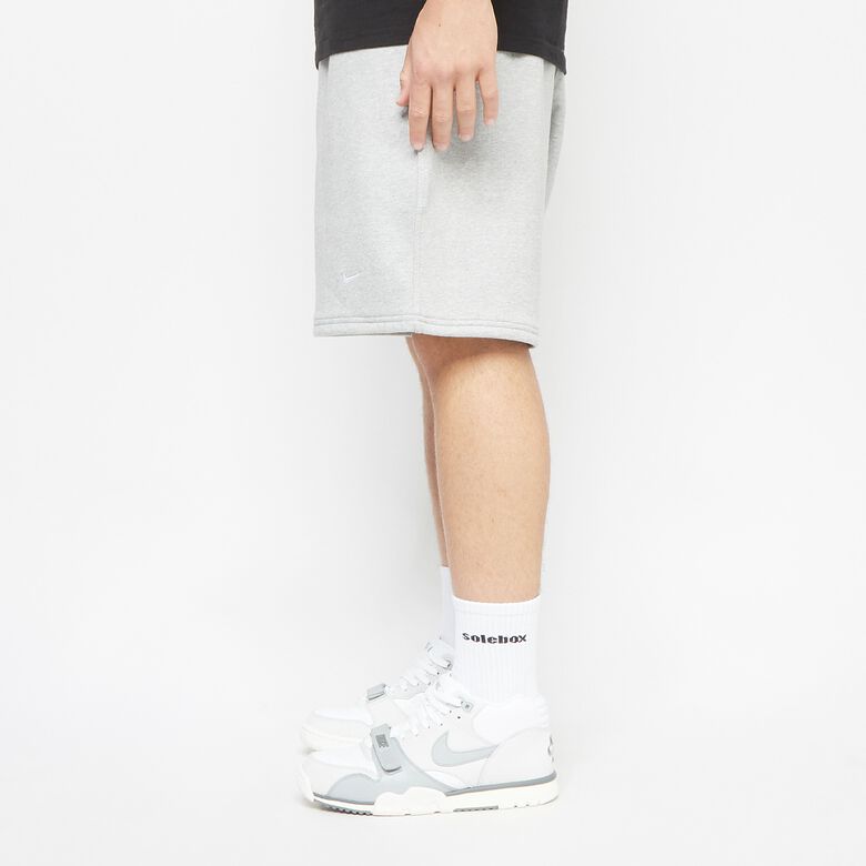 NIKE NRG Solo Swoosh Fleece Short dk grey heather/white