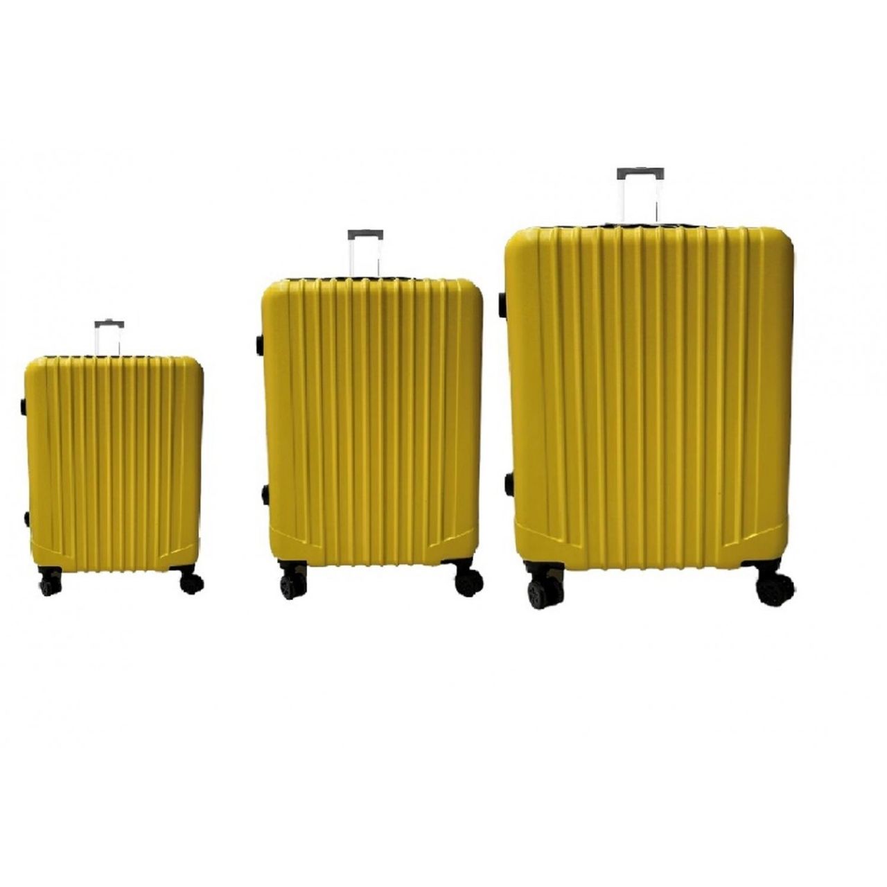 COFI 1453 Travelline Reisekoffer Hartschalenkoffer 3er set aus leichtem ABS Koffer mit  360° Rollensystem