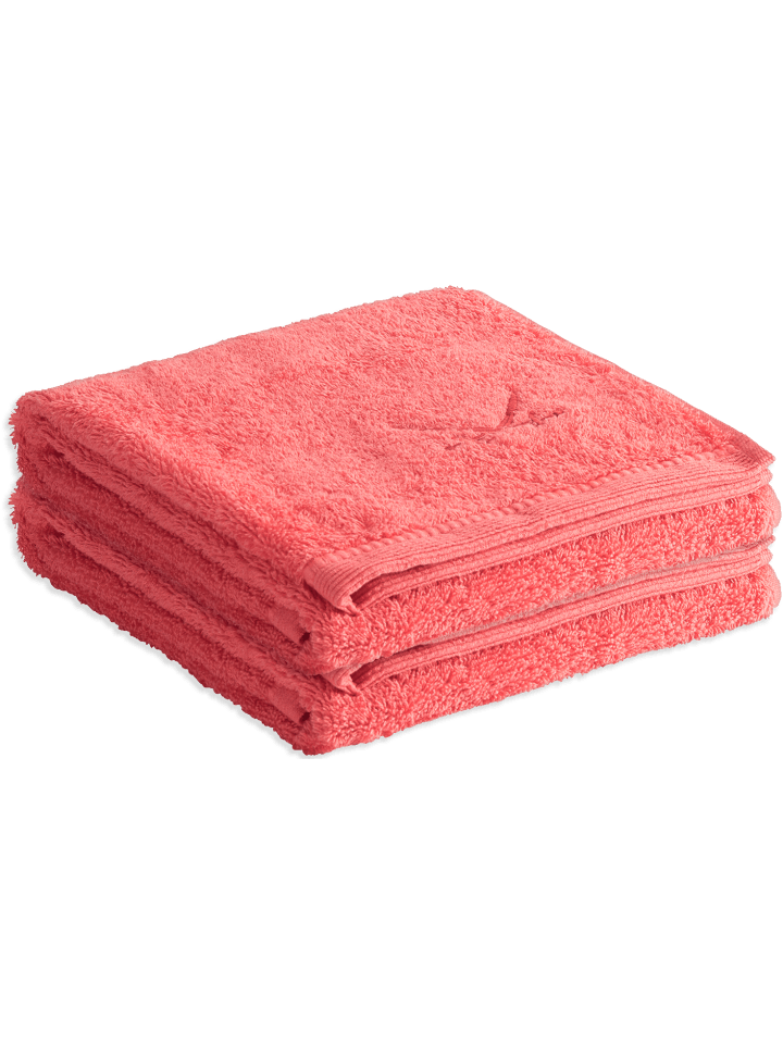 Sansibar 2er Handtuch-Set „Frottier-Kollektion Classic“, 50x100 cm in Koralle günstig kaufen onesize