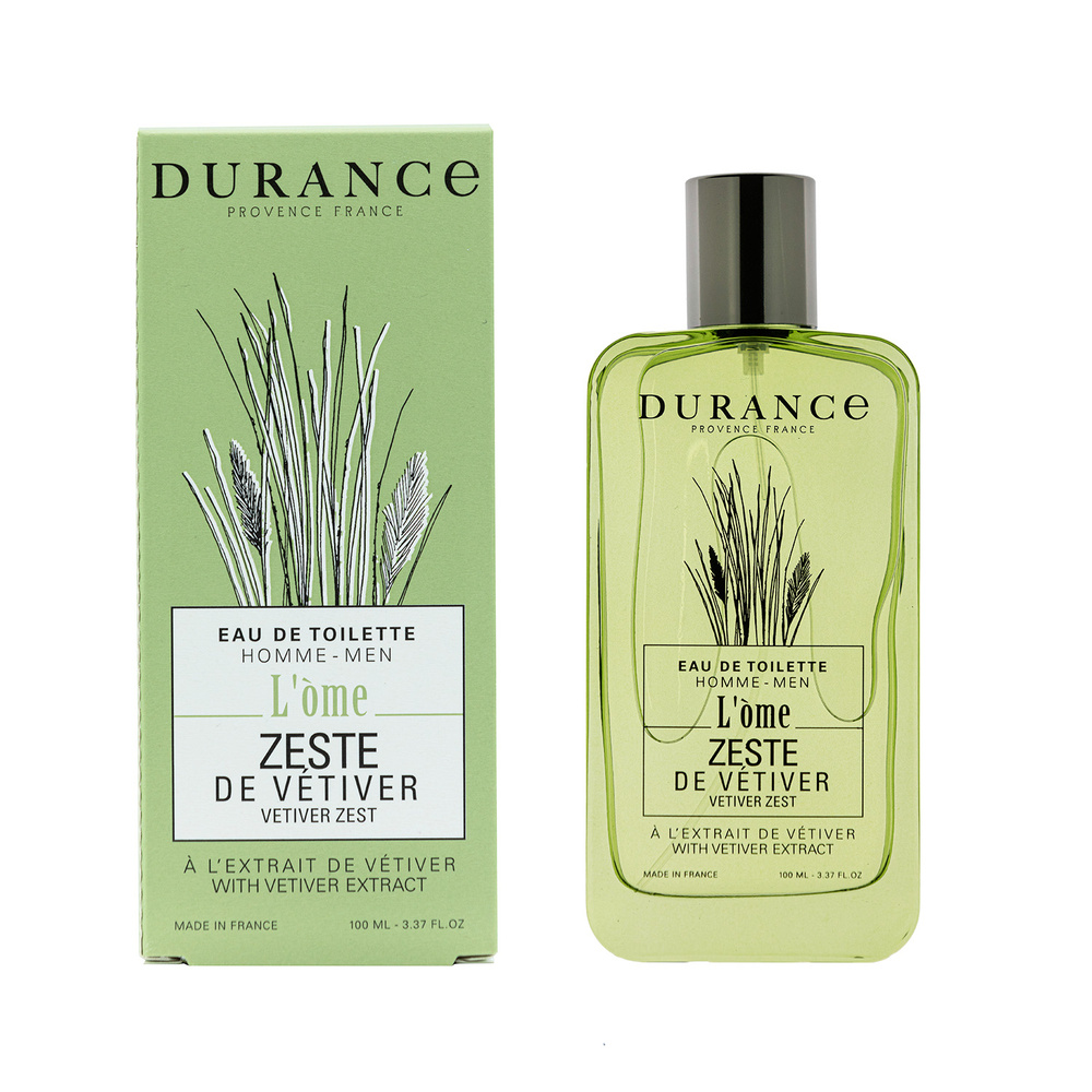 durance Zeste de Vétiver à l'extrait de Vétiver Eau de toilette 100 ml