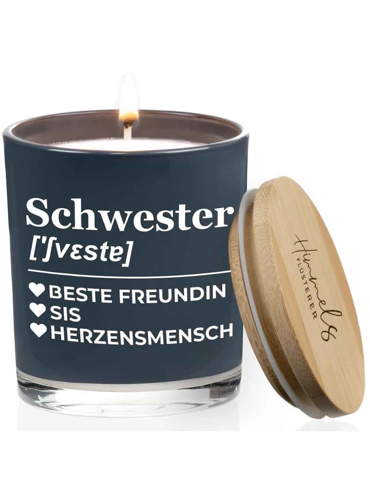 Himmelsflüsterer  Schwester - Vanille Duftkerze im Glas - Farbe: Schwarz günstig kaufen onesize
