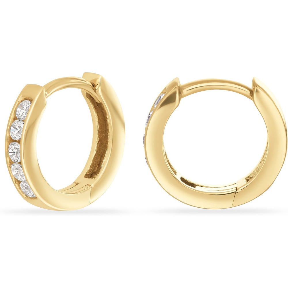 FAVS Créoles 375 Or jaune Boucles d'oreilles