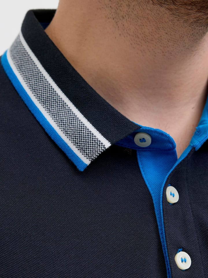 JACK & JONES PLUS Poloshirt in Sky Captain günstig kaufen