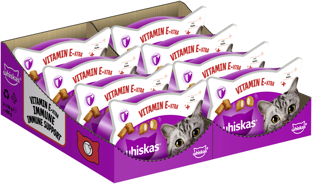 Whiskas Snacks Whiskas Vitamin E-xtra 8 x 50g