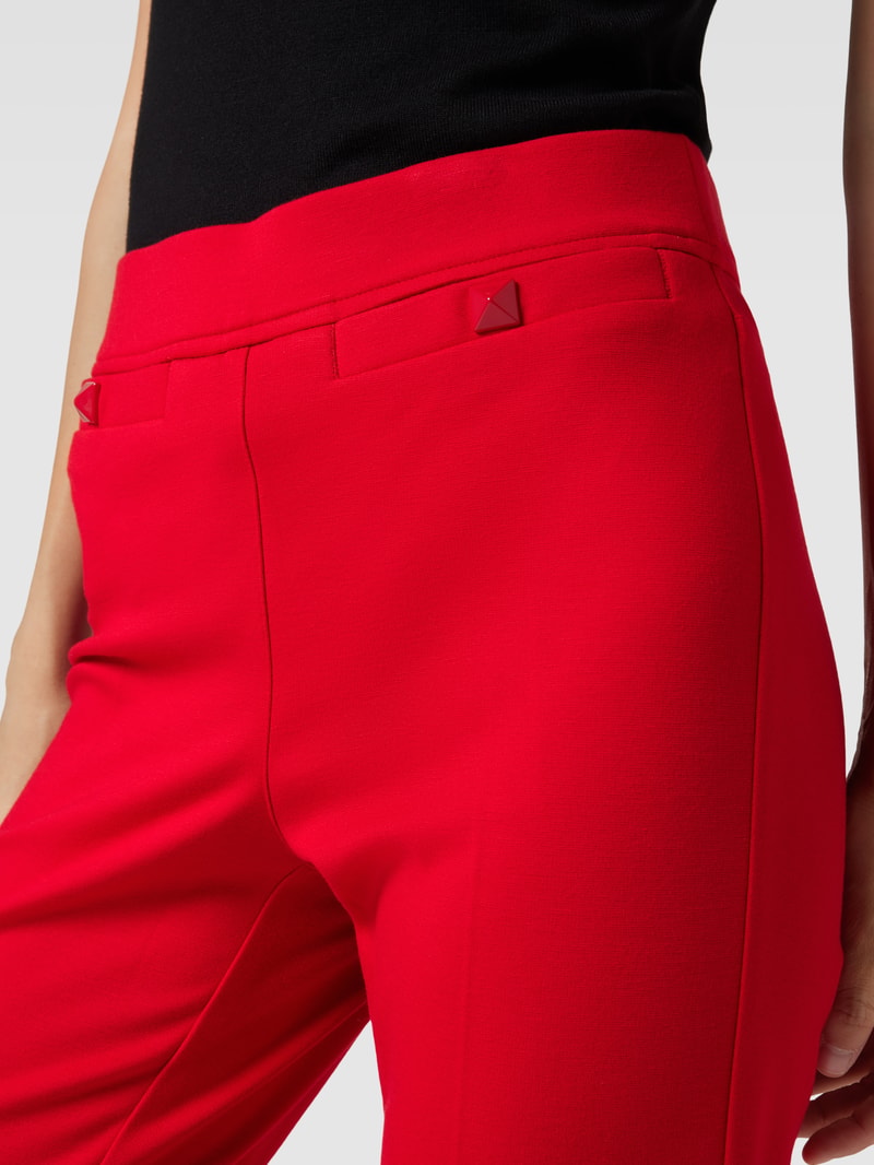 Hose mit Bügelfalten und elastischem Bund Modell 'FAITH' in rot