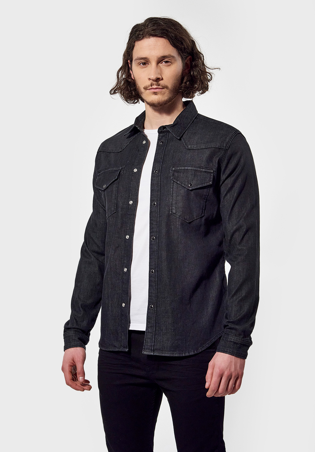 DIEGO  Chemise en jean cintrée Homme brut
