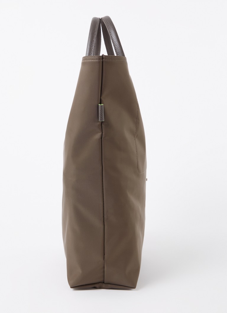 Longchamp  Le Pliage Green handtas M met leren details