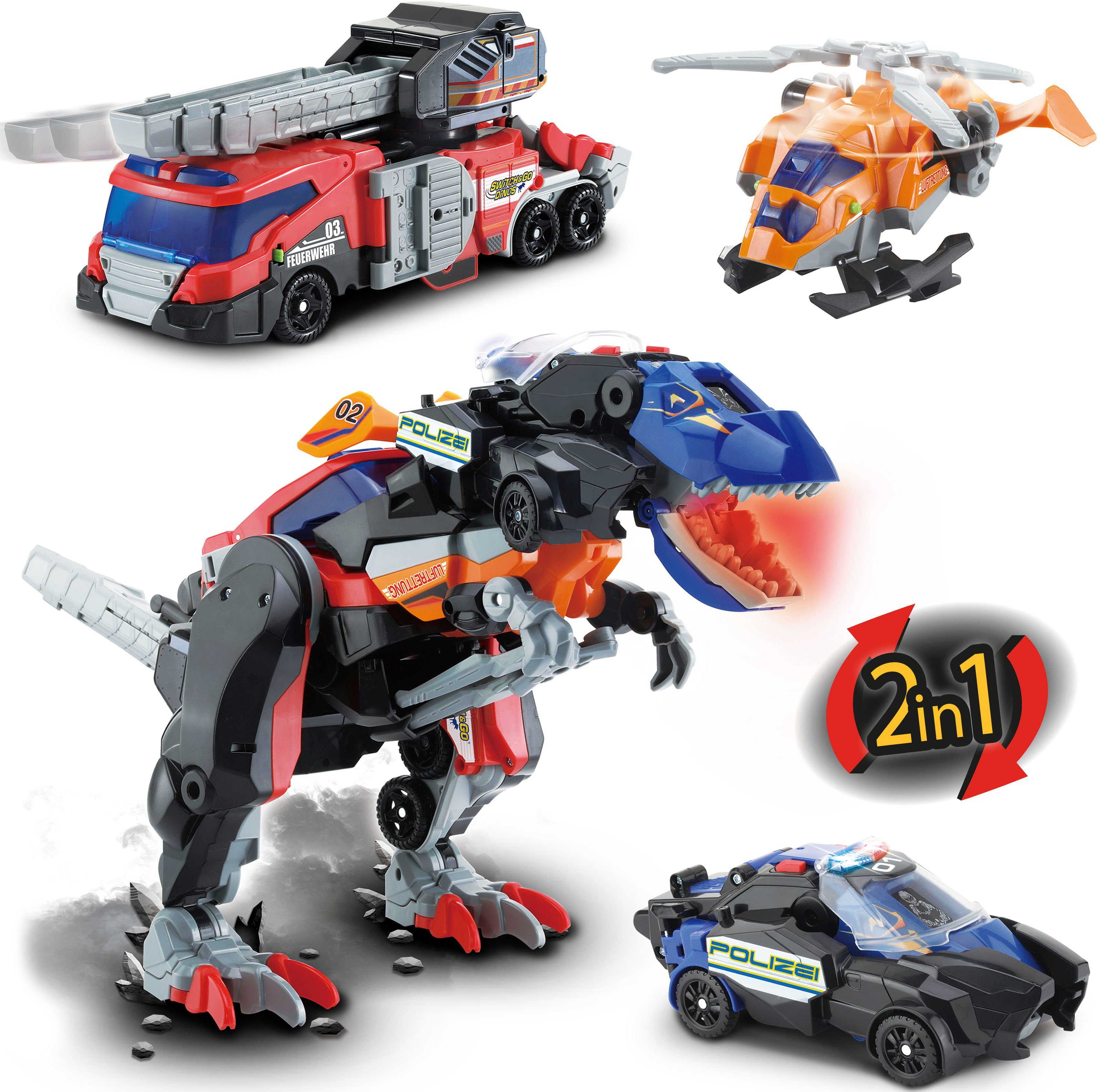 Vtech® Spielfigur Switch & Go Dinos 3-in-1 Super-TRex, mit Sound