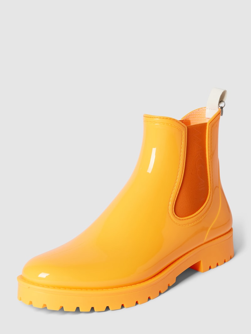 Chelsea Boots mit Label-Detail in orange