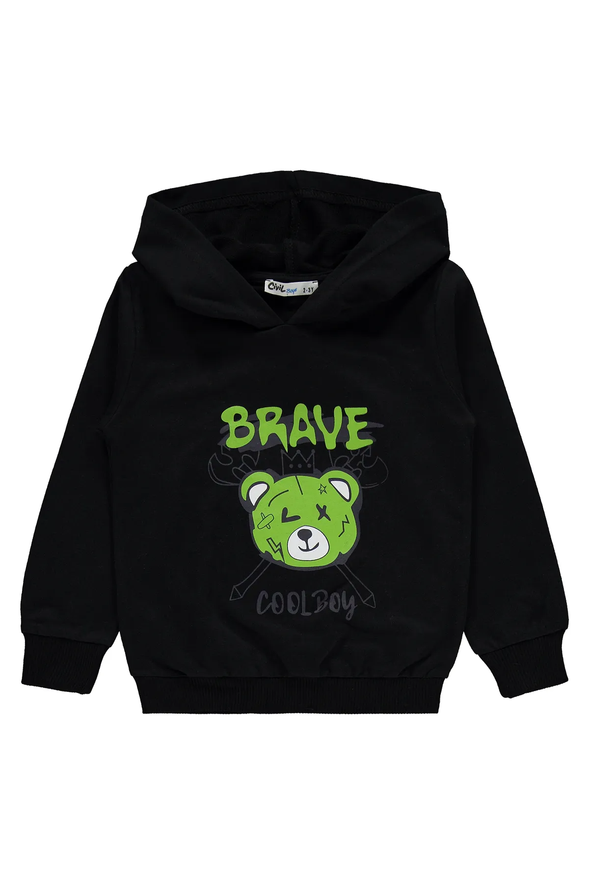 Civil Boys  Jungen-Trainingsanzug-Set, 2–5 Jahre, Schwarz