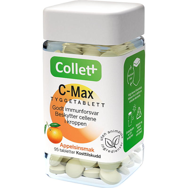 Collett Collett C-max 95 stk tyggetabletter appelsin