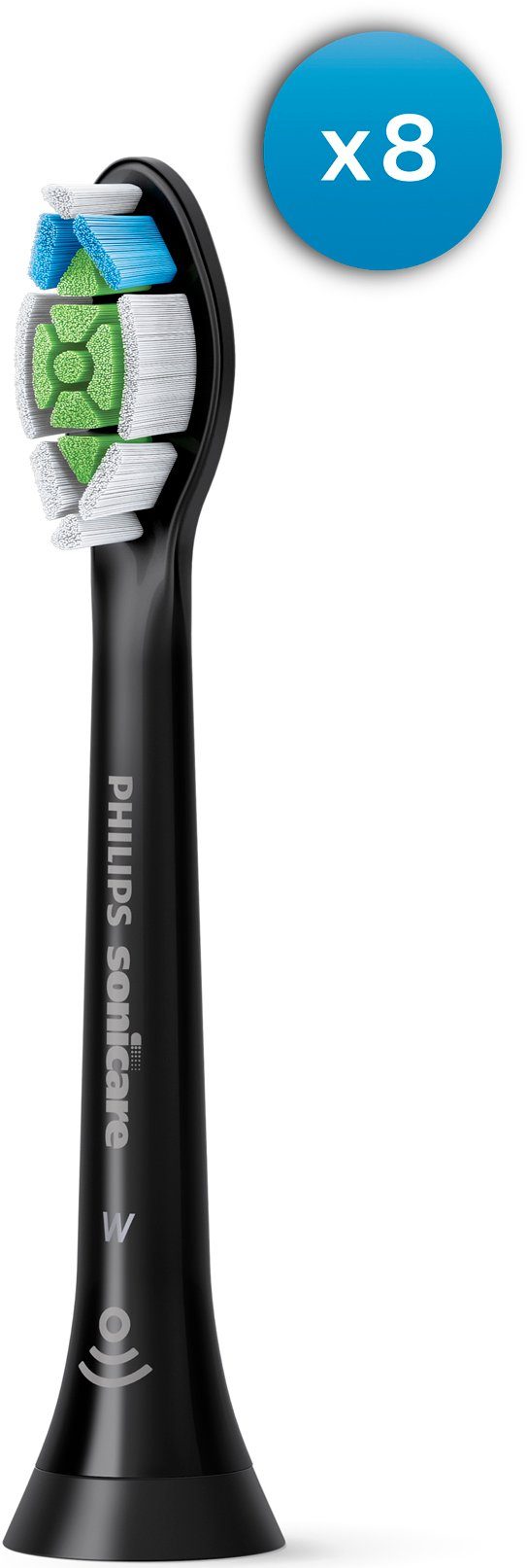 Philips Sonicare Aufsteckbürsten W2 Optimal White HX6068/13, mit der Bürstenkopferkennung, innovativer Sonicare-Schalltechnologie