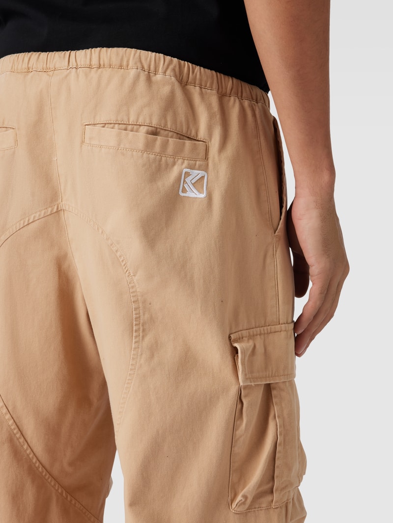 Cargohose mit Tunnelzug in beige