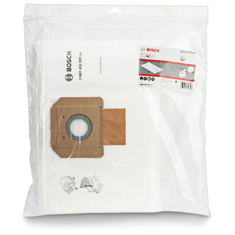 Conjunto de 5 sacos de filtro de lã para aspirador de pó BOSCH 2607432037