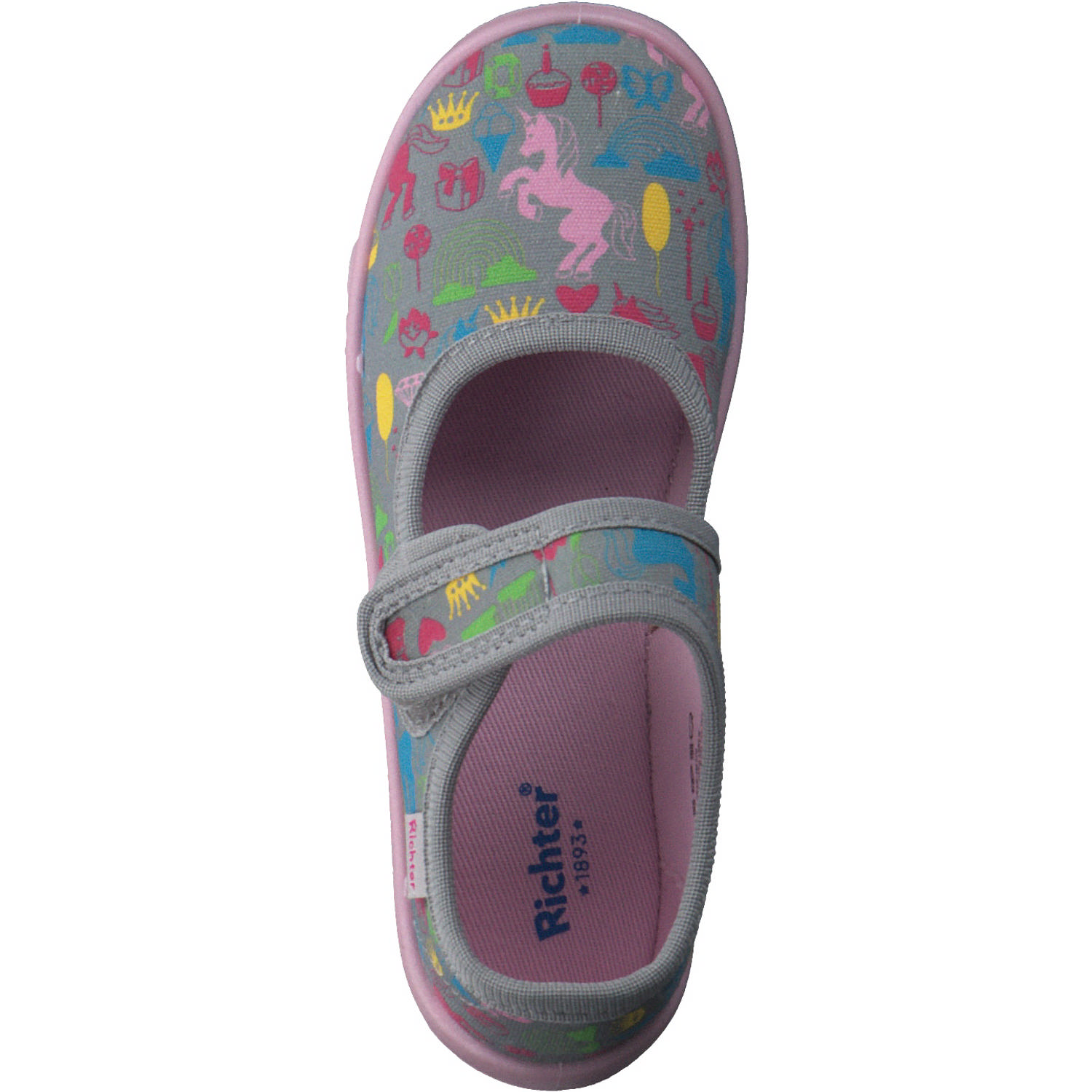 Richter 9150, Hausschuhe, Kinder, Grau/Pink