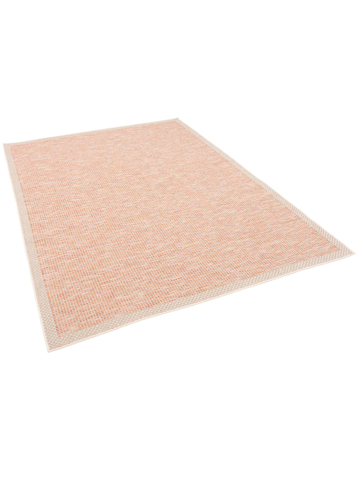 Pergamon In & Outdoor Teppich Flachgewebe Ottawa Bordüre in Terracotta günstig kaufen