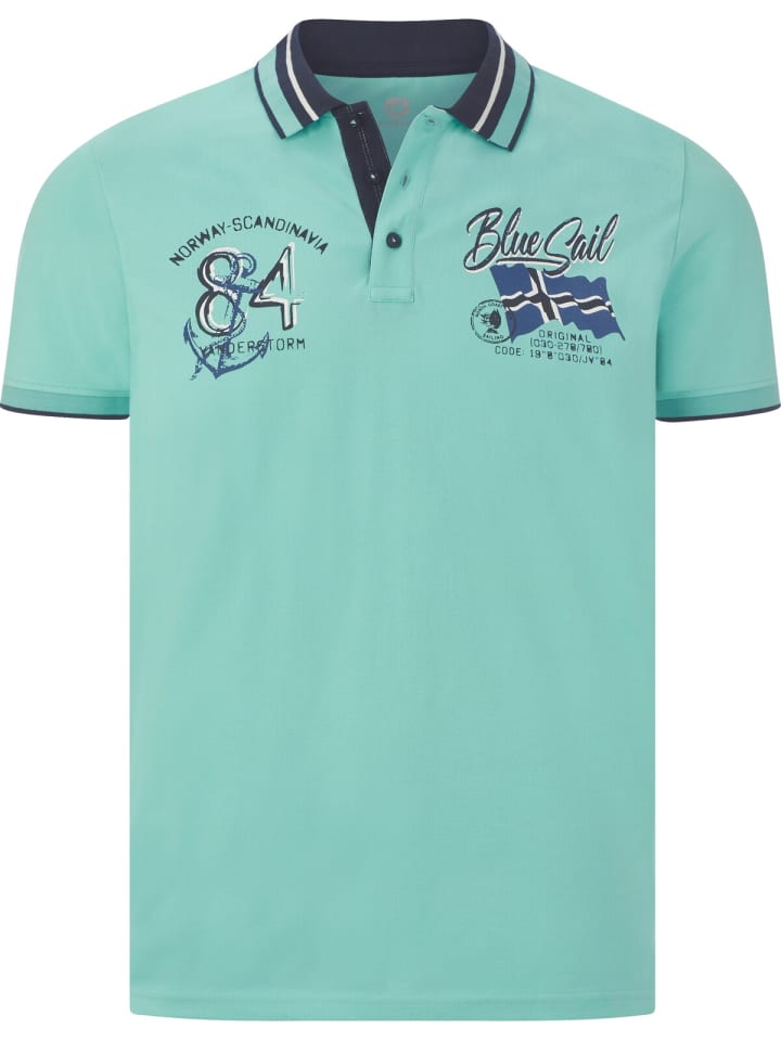 Jan Vanderstorm Poloshirt OLFGIR in türkis günstig kaufen