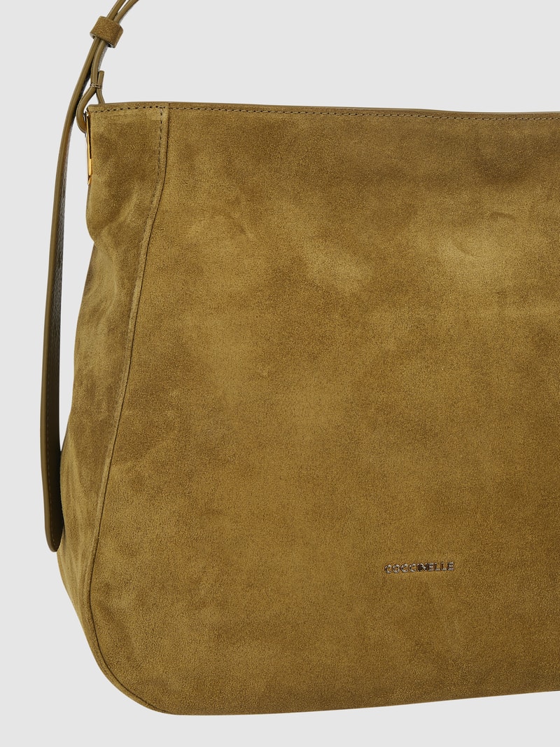 Hobo Bag aus Leder Modell 'Lea' in olivgrün