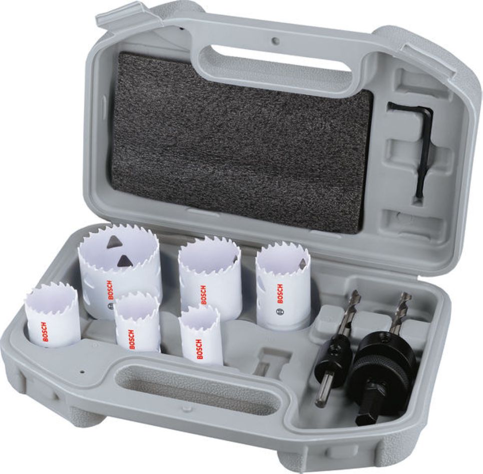 Set carotă Bosch Blue Accessories 2608594614 24/27/32/35/40/52 mm, 9 piese