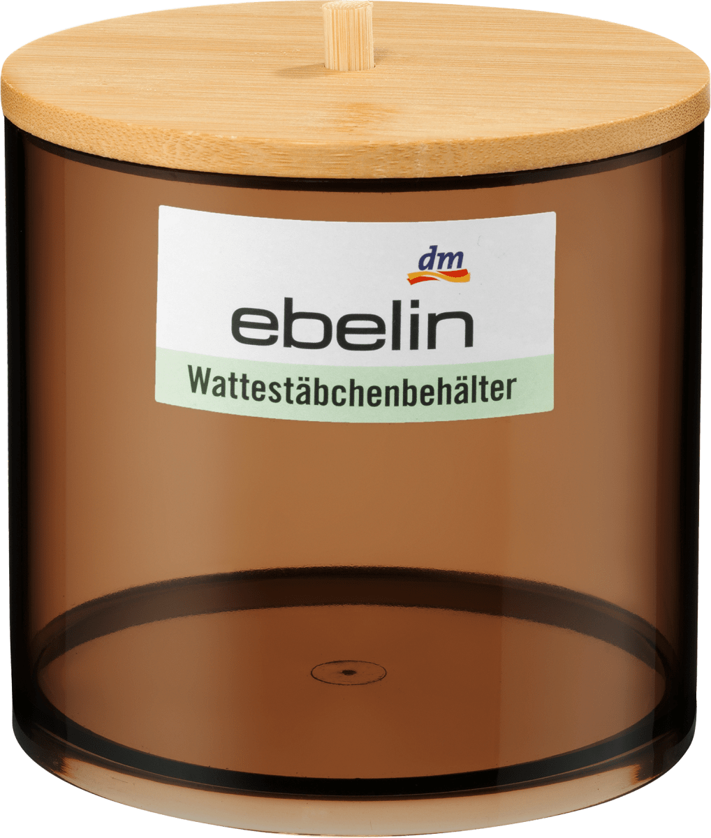 Wattestäbchenbehälter mit Bambusdeckel, 1 St