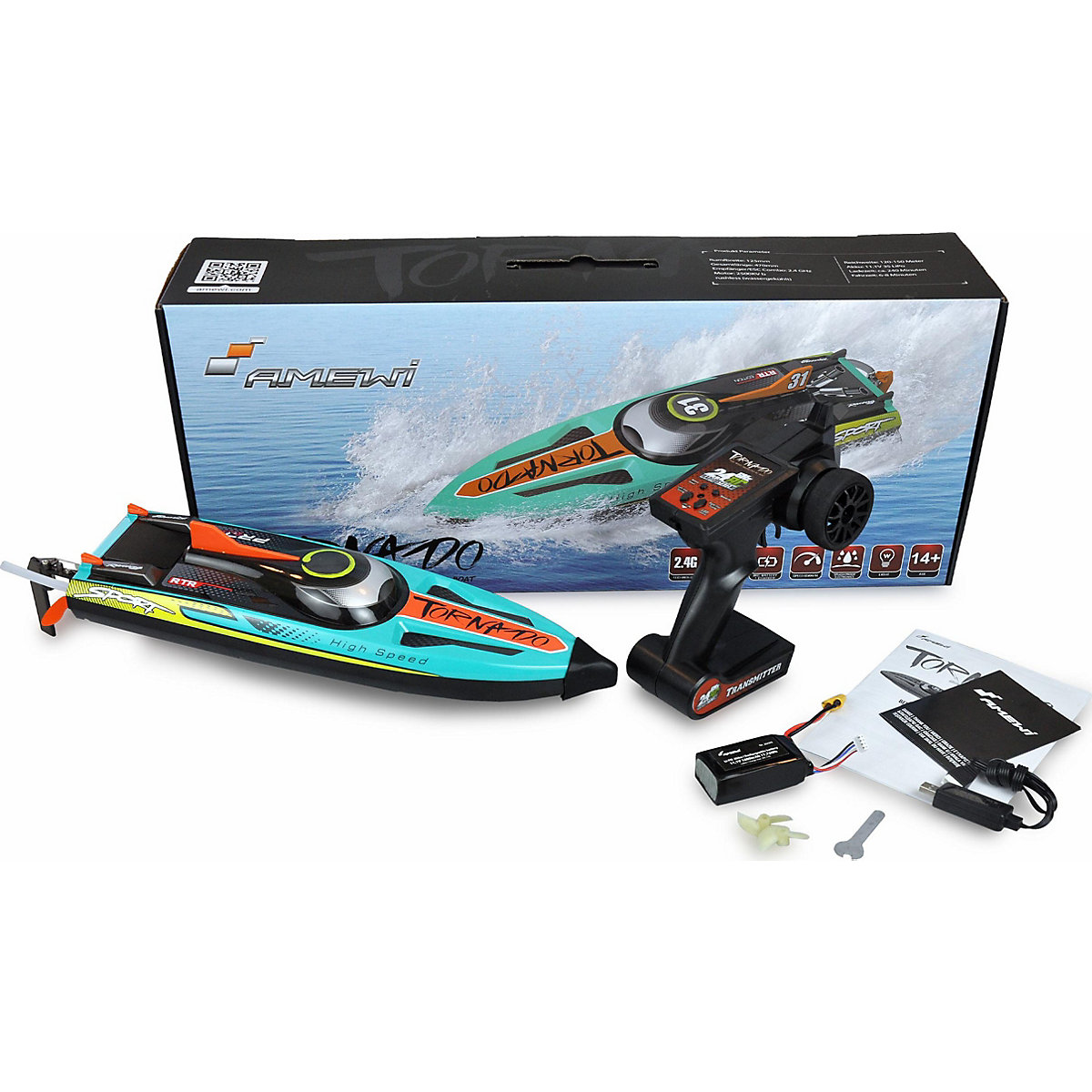 Tornado High Speed Boot brushless 450mm 2,4GHz RTR, 65 km/h